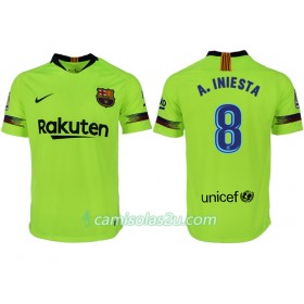 Camisolas de Futebol FC Barcelona A. INIESTA 8 Equipamento Alternativa 2018/19 Manga Curta